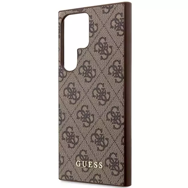 Guess GUHCS23LG4GFBR S23 Ultra S918 brown/brown hard case 4G Metal Gold Logo 5