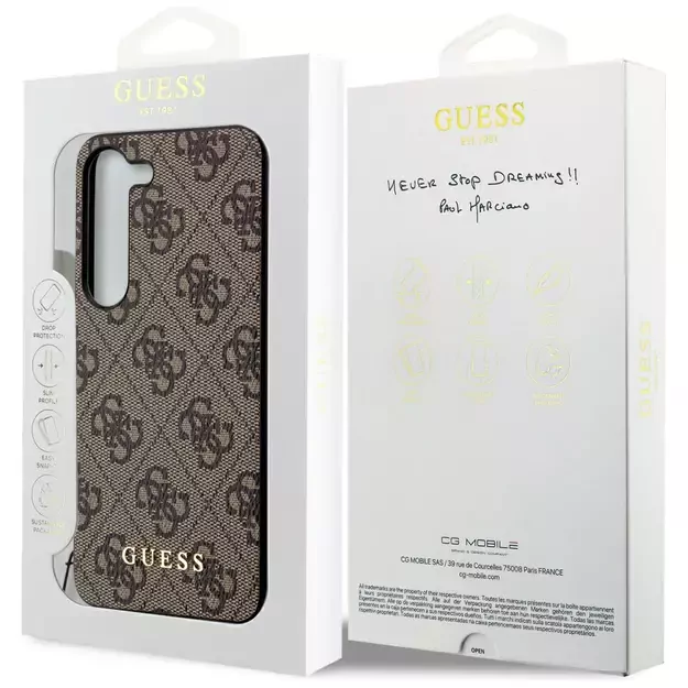 Guess GUHCS23SGF4GBR S23 S911 brown/brown hardcase 4G Charms Collection 6