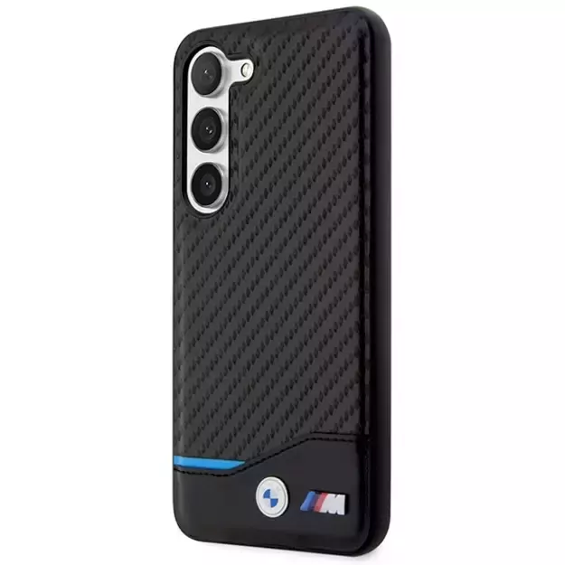 BMW Leather Carbon case for Samsung Galaxy S23+ - black 1