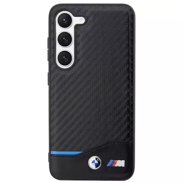 BMW Leather Carbon case for Samsung Galaxy S23+ - black 2