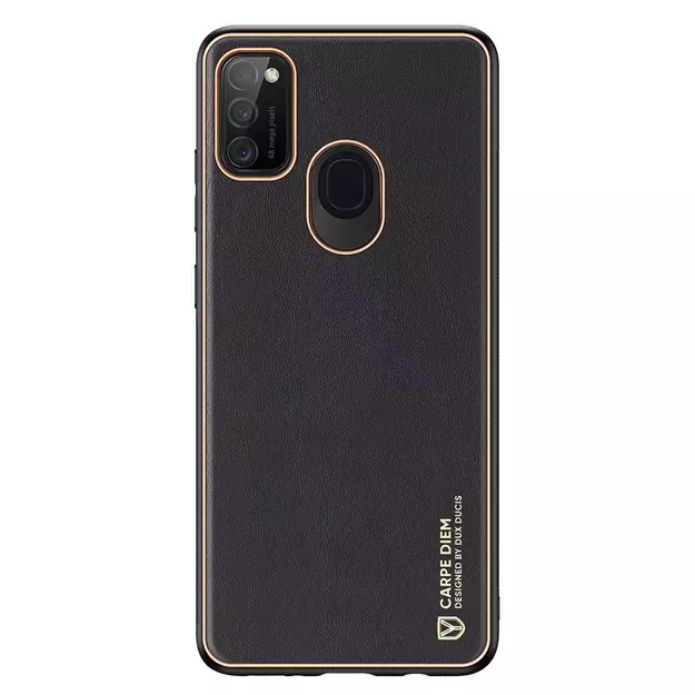 Dux Ducis Yolo elegant case made of soft TPU and PU leather for Samsung Galaxy M30s black