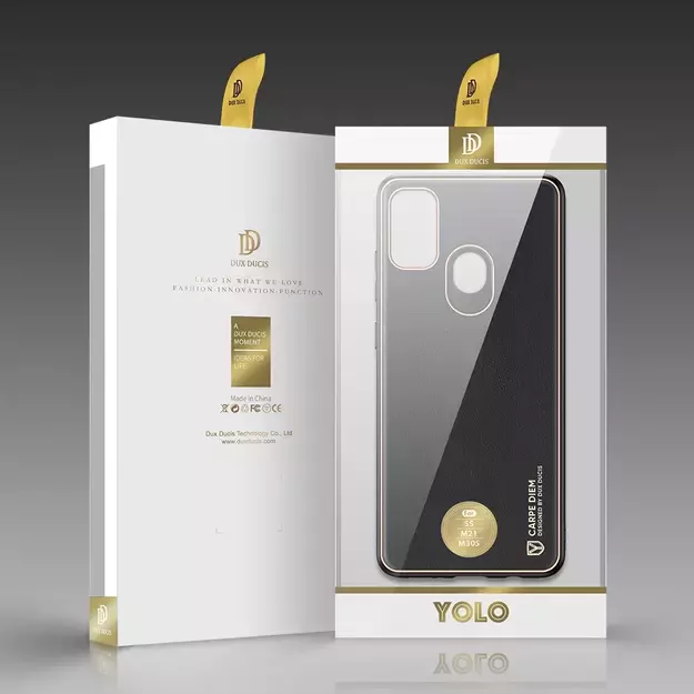 Dux Ducis Yolo elegant case made of soft TPU and PU leather for Samsung Galaxy M30s black 4