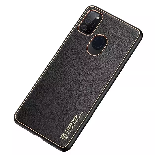 Dux Ducis Yolo elegant case made of soft TPU and PU leather for Samsung Galaxy M30s black 3