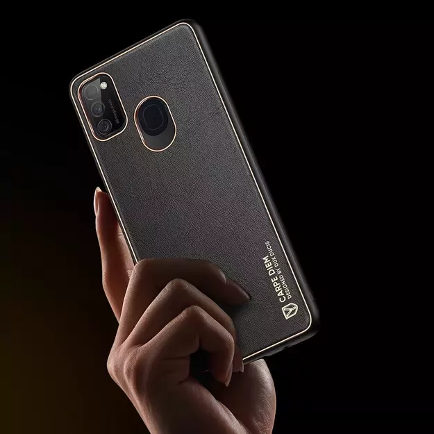 Dux Ducis Yolo elegant case made of soft TPU and PU leather for Samsung Galaxy M30s black 8