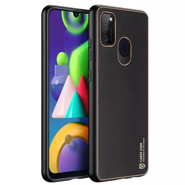 Dux Ducis Yolo elegant case made of soft TPU and PU leather for Samsung Galaxy M30s black 2