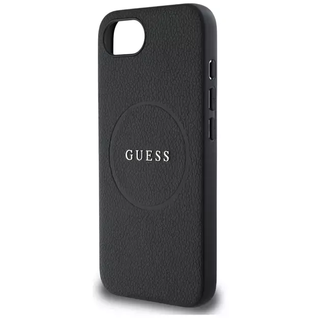 Guess PU Grained Classic Logo case with MagSafe for iPhone 16e - black 12