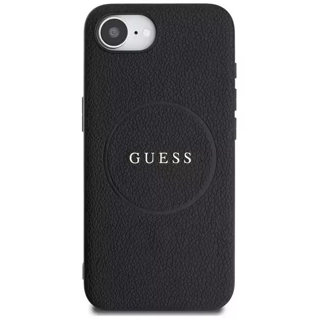 Guess PU Grained Classic Logo case with MagSafe for iPhone 16e - black 9