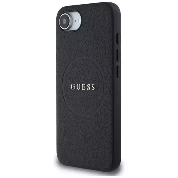 Guess PU Grained Classic Logo case with MagSafe for iPhone 16e - black 8