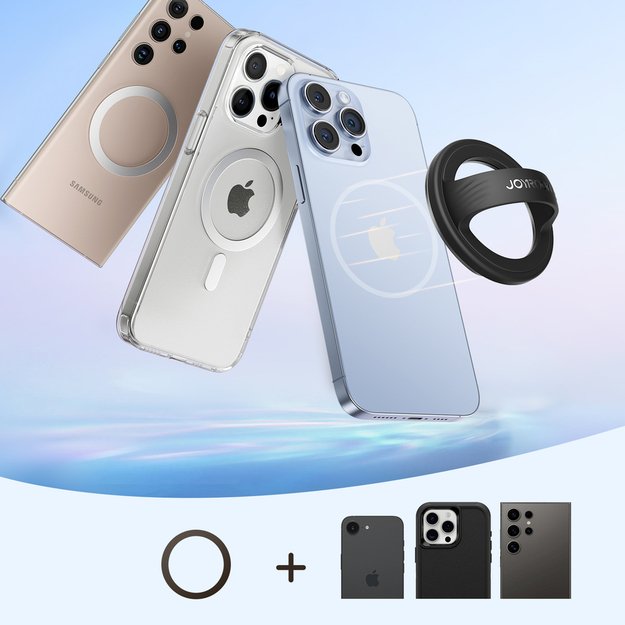 Joyroom JR-ZS500 Magnetic Ring Compatible with MagSafe Holder - Black 3