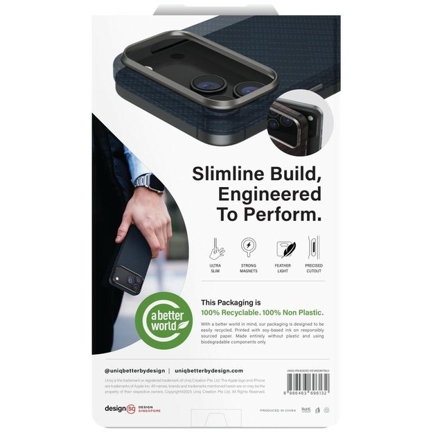 Uniq Keva EDGE Magclick Charging Case for iPhone Air - Blue 6