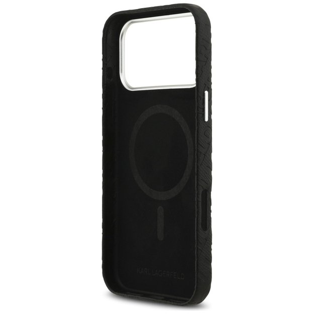 Karl Lagerfeld FW Stamped Karl MagSafe Case for iPhone 17 Pro Max - Black 6