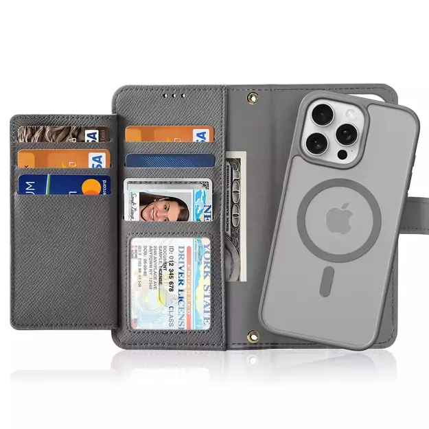 Dux Ducis Lawa Leather Case for iPhone 15 Pro - Gray 1