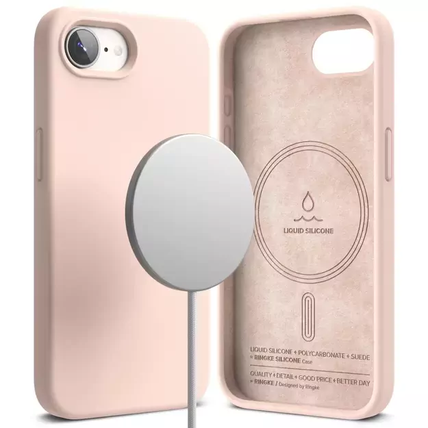 Ringke Silicone Magsafe iPhone 16e Case - Pink 8
