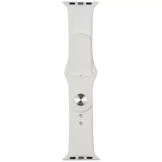 Audi Sport Red Logo Silicone Watch Strap for Apple Watch 40 / 41 / 42 mm - white 1