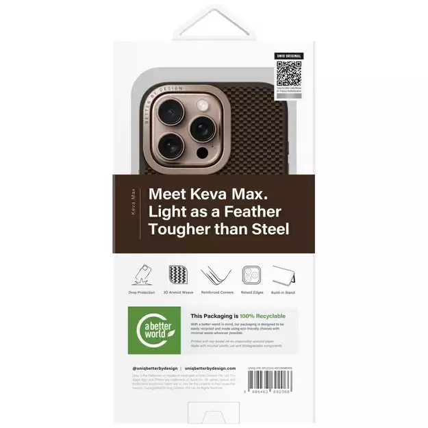 Uniq Keva Max Magclick Charging Camera Stand Case for iPhone 16 Pro - Brown 8