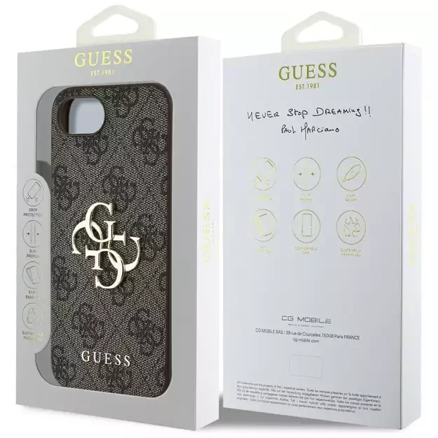 Guess 4G Big Logo iPhone 16e Case - Brown 7
