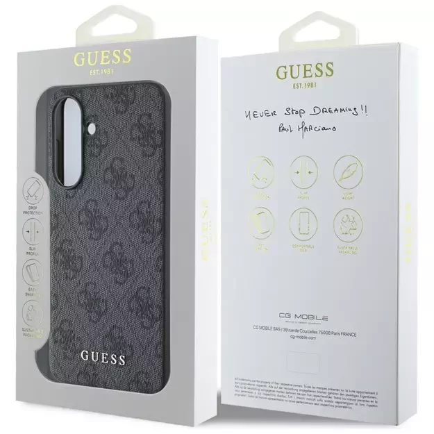 Guess 4G Metal Gold Logo Case for Samsung Galaxy A36 - Black 6