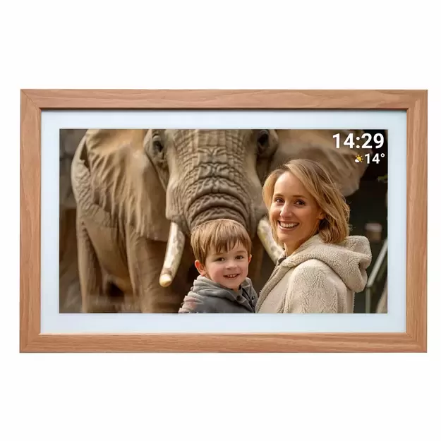 21.5&quot  Denver Frameo PFF-2162LW digital frame - light brown