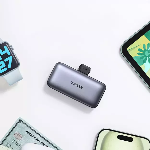 Ugreen PB503 5000mAh powerbank with USB-C port and integrated USB-C connector - gray 5