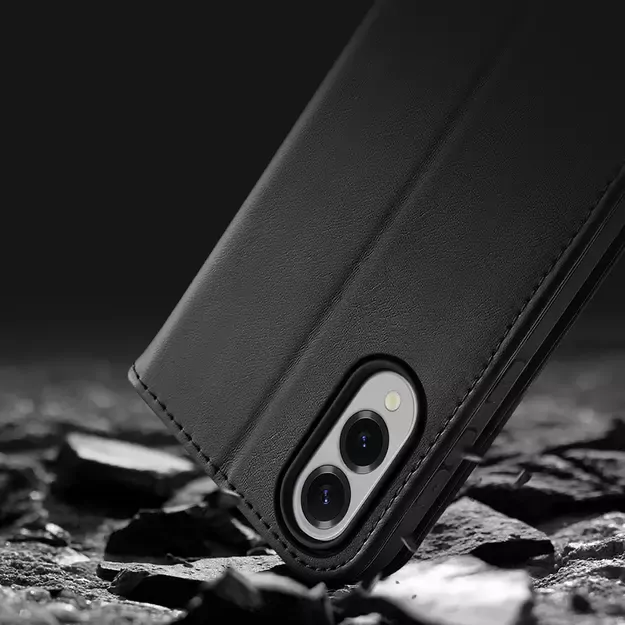 Dux Ducis Hivo Samsung Galaxy S25 Edge Case with Flip and RFID Protection - Black 12
