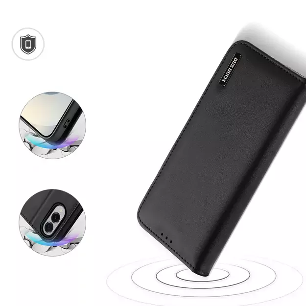 Dux Ducis Hivo Samsung Galaxy S25 Edge Case with Flip and RFID Protection - Black 4