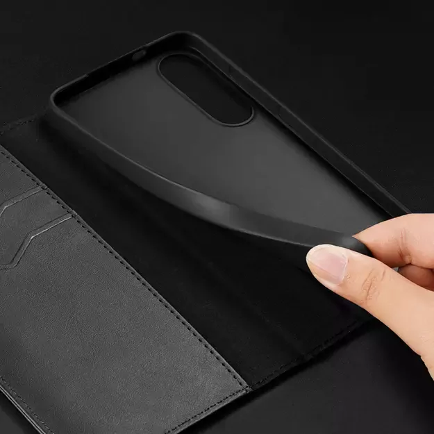 Dux Ducis Hivo Samsung Galaxy S25 Edge Case with Flip and RFID Protection - Black 15