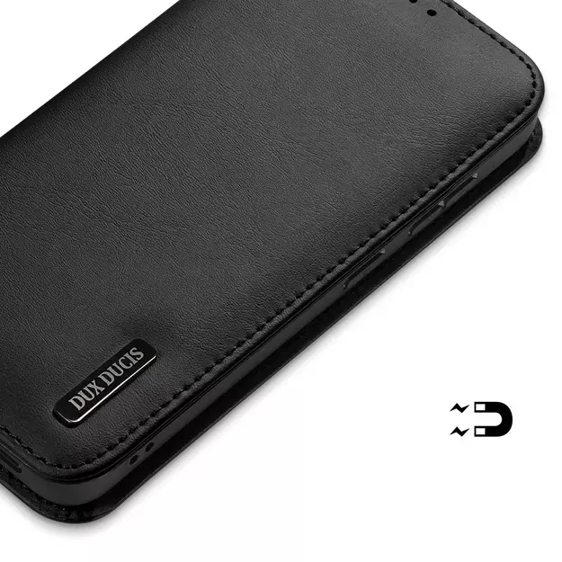 Dux Ducis Hivo Samsung Galaxy S25 Edge Case with Flip and RFID Protection - Black 5