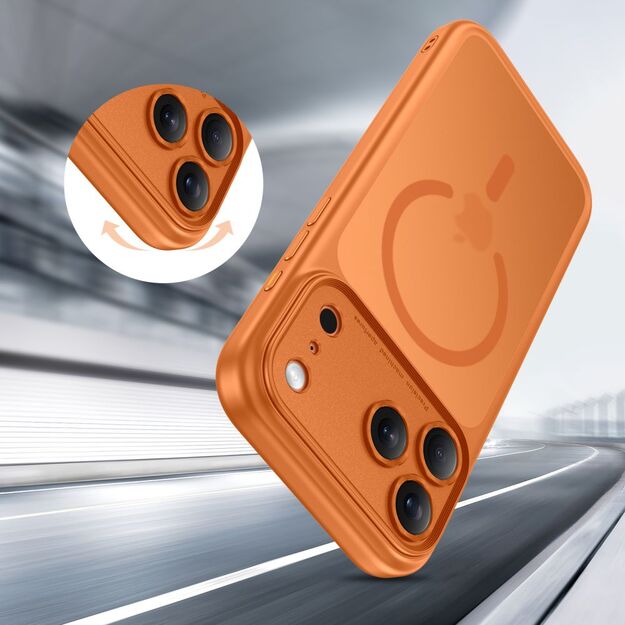 Tech-Protect Magpeak Magsafe CC Case for iPhone 17 Pro Max - Matte Orange 6