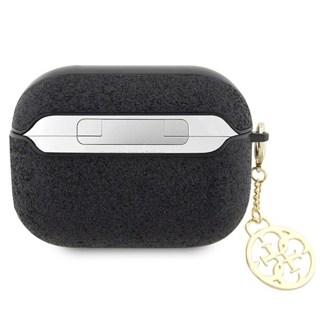 Guess GUAP2GLGSHK AirPods Pro 2 cover black/black Glitter Flake 4G Charm 4