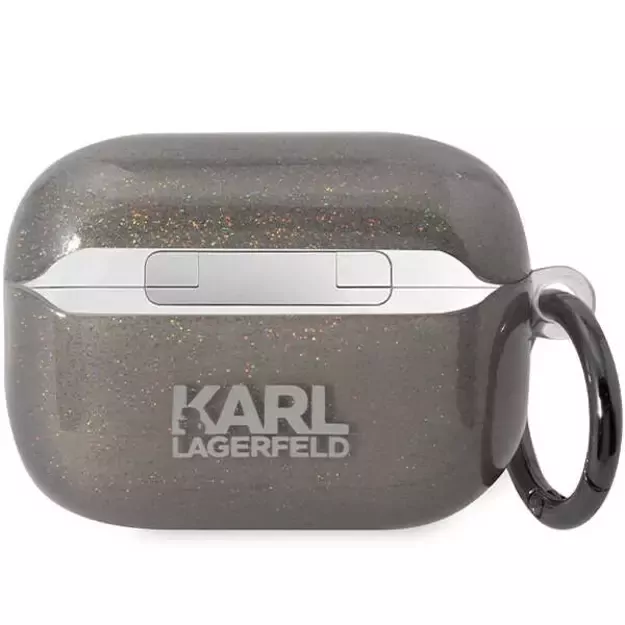 Karl Lagerfeld KLAP2HNKCTGK Airpods Pro 2 cover black/black Gliter Karl&amp Choupette 1