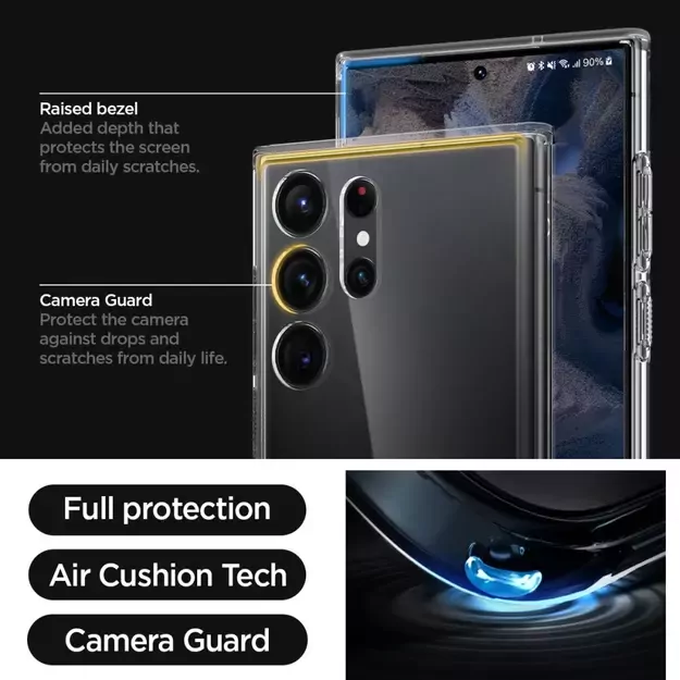 Spigen Ultra Hybrid Case for Samsung Galaxy S23 Ultra - Transparent 14