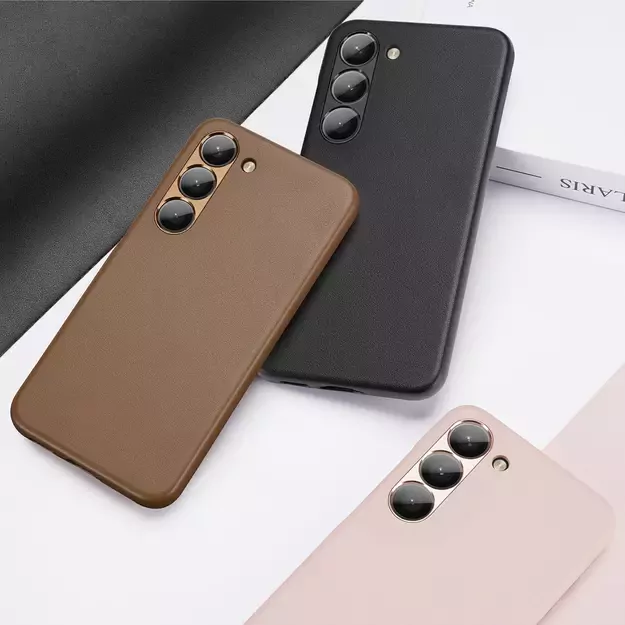 Dux Ducis Grit case for Samsung Galaxy S23+ elegant case made of artificial leather black 3