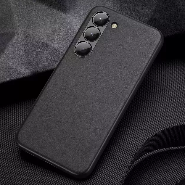 Dux Ducis Grit case for Samsung Galaxy S23+ elegant case made of artificial leather black 9