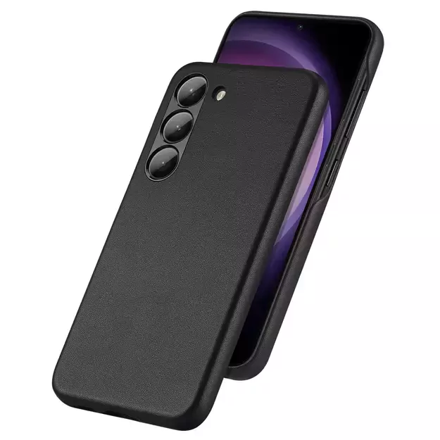 Dux Ducis Grit case for Samsung Galaxy S23+ elegant case made of artificial leather black 1
