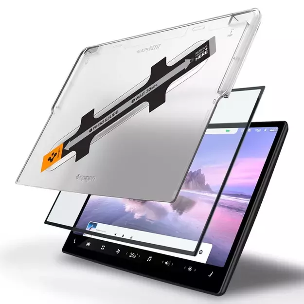 Spigen Glas.tR EZ Fit Tempered Glass for Tesla Model X 2022 / Model S 2021 - Black 7