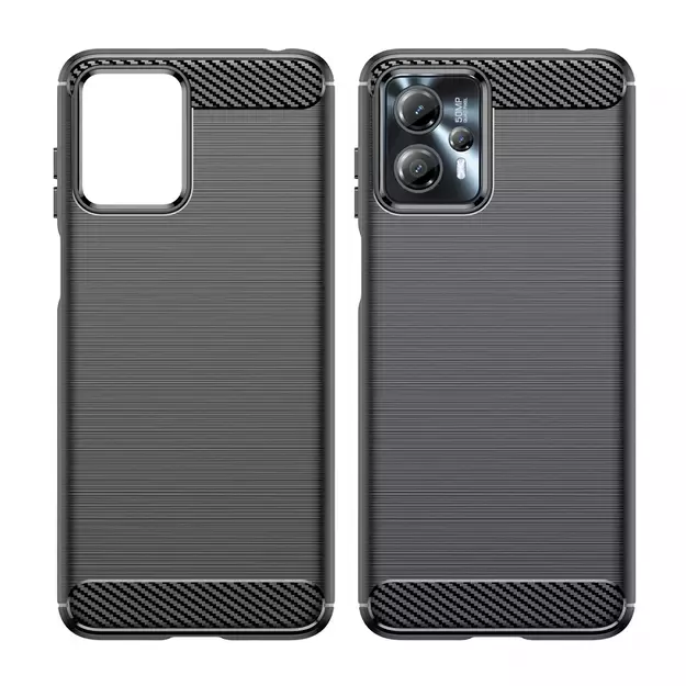 Carbon Case for Motorola Moto G13 flexible silicone carbon cover black 7