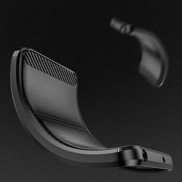 Carbon Case for Motorola Moto G13 flexible silicone carbon cover black 3