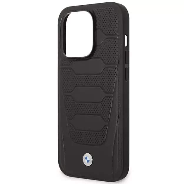 Case BMW BMHMP14L22RPSK iPhone 14 Pro 6.1&quot  black/black Leather Seats Pattern MagSafe 6