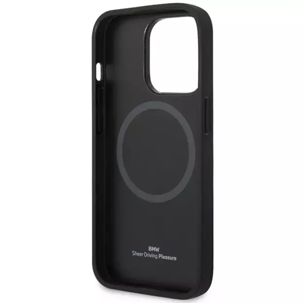 Case BMW BMHMP14L22RPSK iPhone 14 Pro 6.1&quot  black/black Leather Seats Pattern MagSafe 1