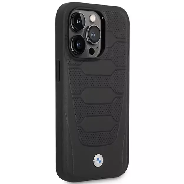 Case BMW BMHMP14L22RPSK iPhone 14 Pro 6.1&quot  black/black Leather Seats Pattern MagSafe 4
