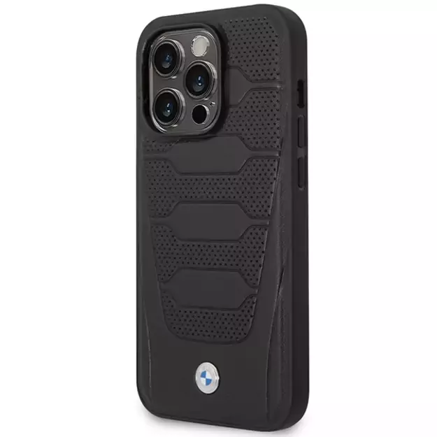 Case BMW BMHMP14L22RPSK iPhone 14 Pro 6.1&quot  black/black Leather Seats Pattern MagSafe 2