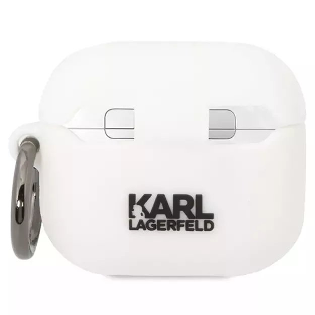 Karl Lagerfeld KLACA3SILKCW AirPods 3 cover white/white Silicone Karl &amp  Choupette 1
