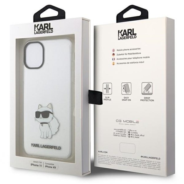 Karl Lagerfeld case for iPhone 11 / XR from the Ikonik Choupette series - transparent 42
