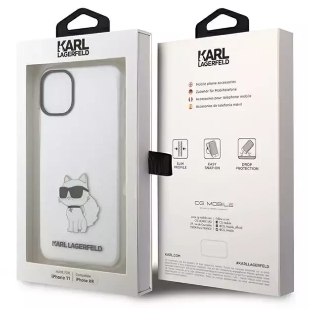 Karl Lagerfeld case for iPhone 11 / XR from the Ikonik Choupette series - transparent 27