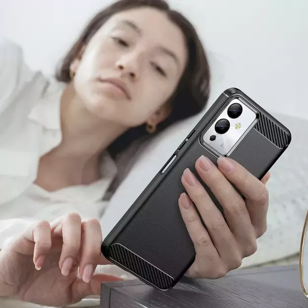 Carbon Case case for Infinix Note 12i flexible silicone carbon cover black 6