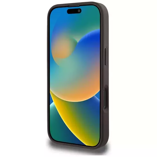 Guess 4G Circle Classic Logo MagSafe case for iPhone 16 Pro - brown 4