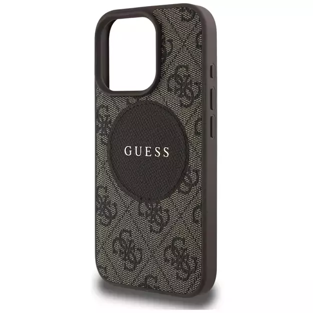 Guess 4G Circle Classic Logo MagSafe case for iPhone 16 Pro - brown 5