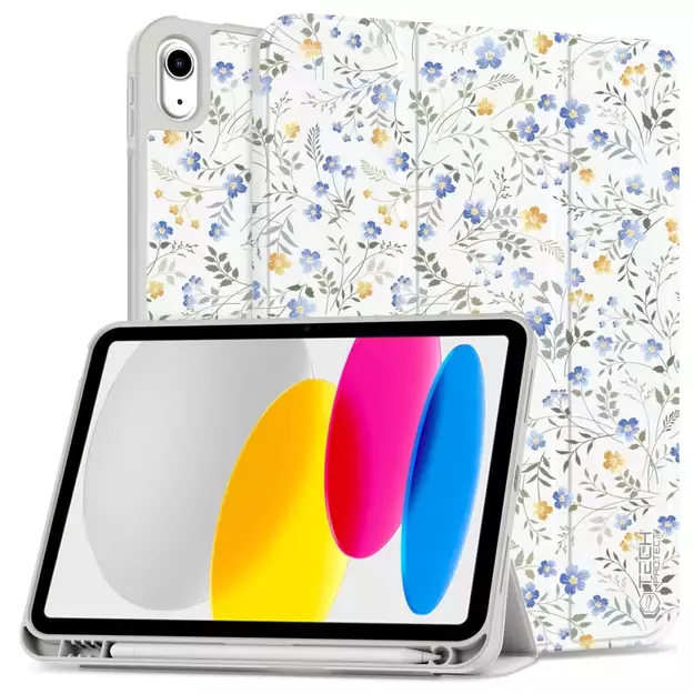 Tech-Protect SC Pen Case for iPad 10.9&quot  2022 (10th gen.) / 11&quot  2025 (11th gen.) - Daisies with Leaves