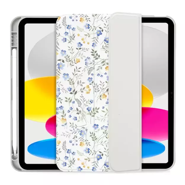 Tech-Protect SC Pen Case for iPad 10.9&quot  2022 (10th gen.) / 11&quot  2025 (11th gen.) - Daisies with Leaves 2