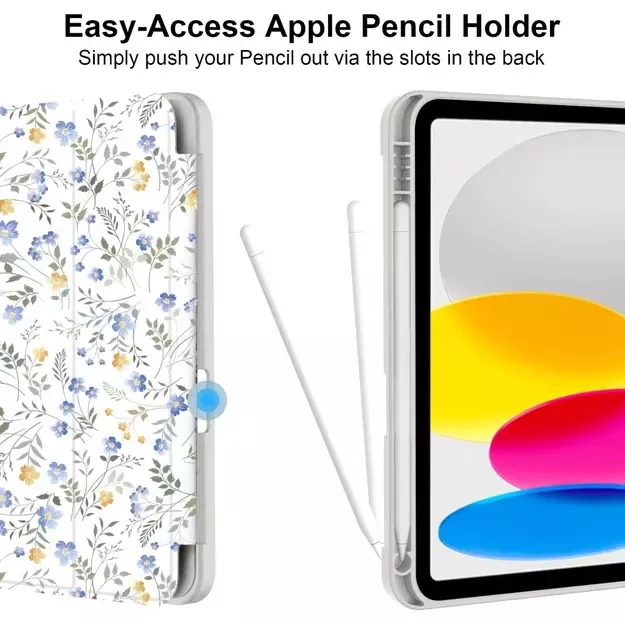 Tech-Protect SC Pen Case for iPad 10.9&quot  2022 (10th gen.) / 11&quot  2025 (11th gen.) - Daisies with Leaves 3